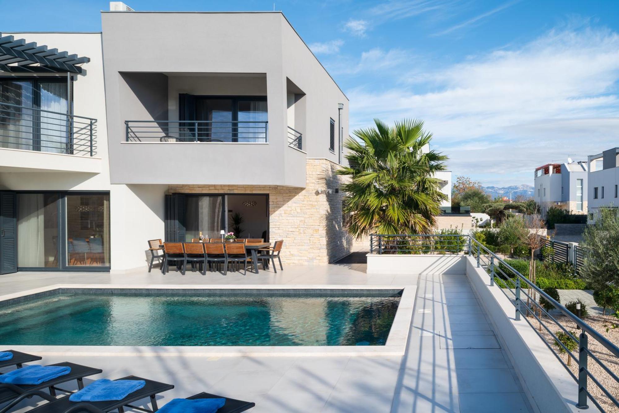 Villa Roca With Heated Pool And Sauna Privlaka  Bagian luar foto