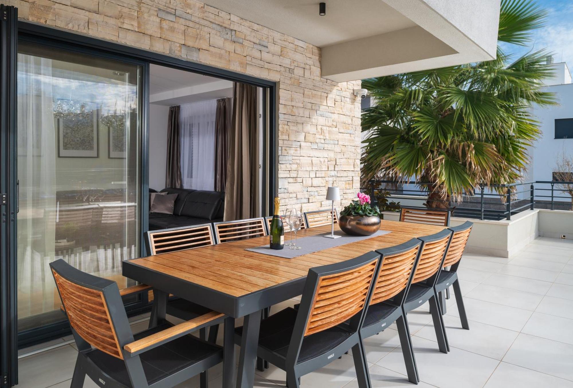 Villa Roca With Heated Pool And Sauna Privlaka  Bagian luar foto