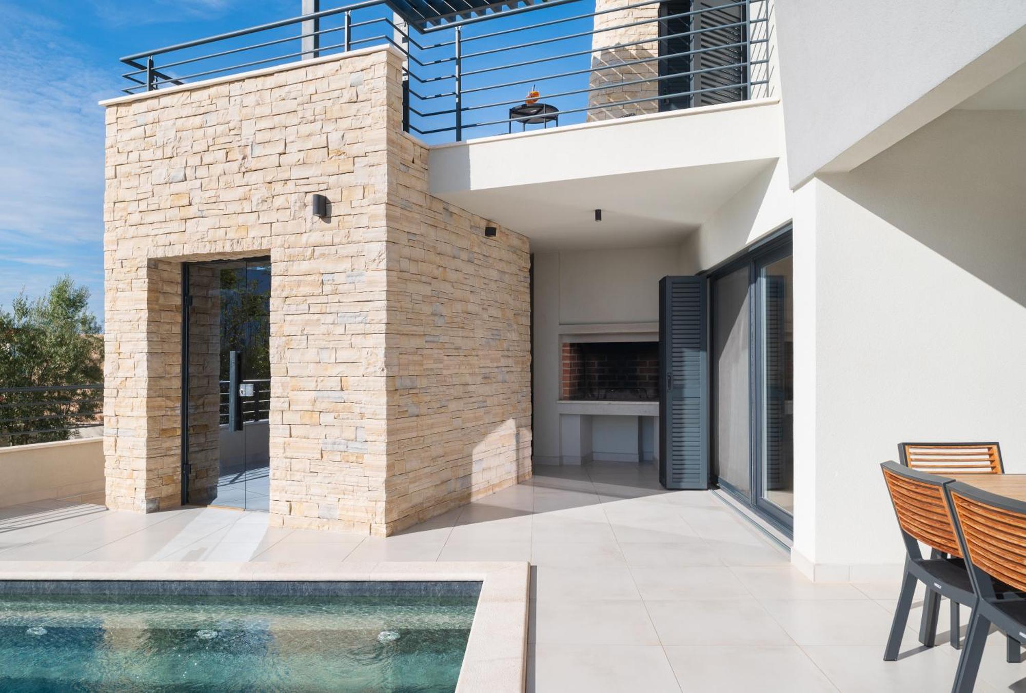 Villa Roca With Heated Pool And Sauna Privlaka  Bagian luar foto
