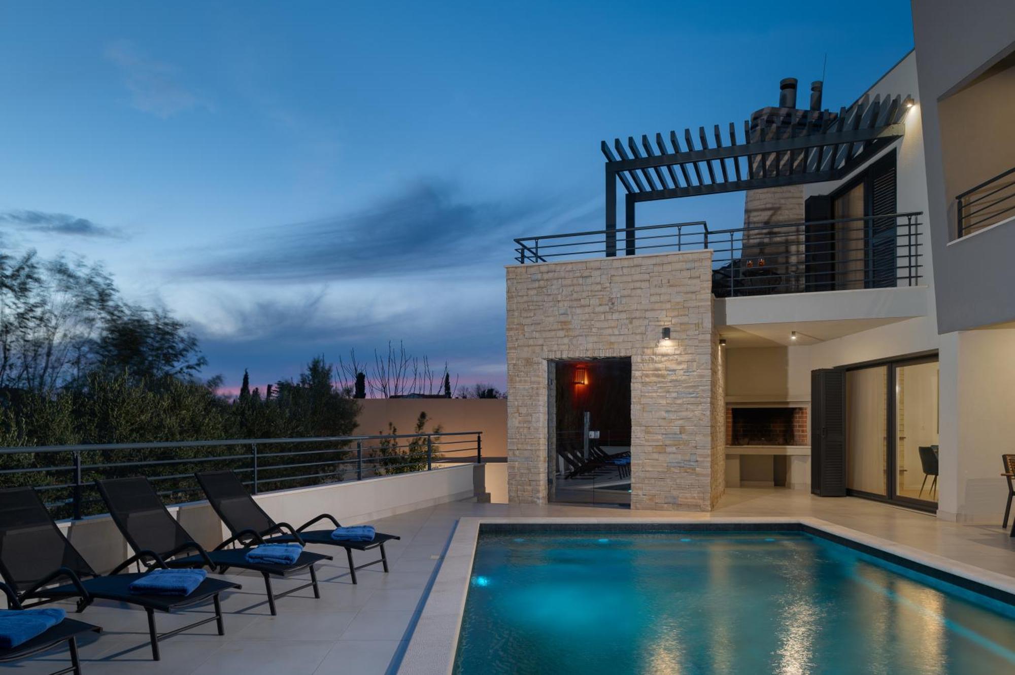 Villa Roca With Heated Pool And Sauna Privlaka  Bagian luar foto