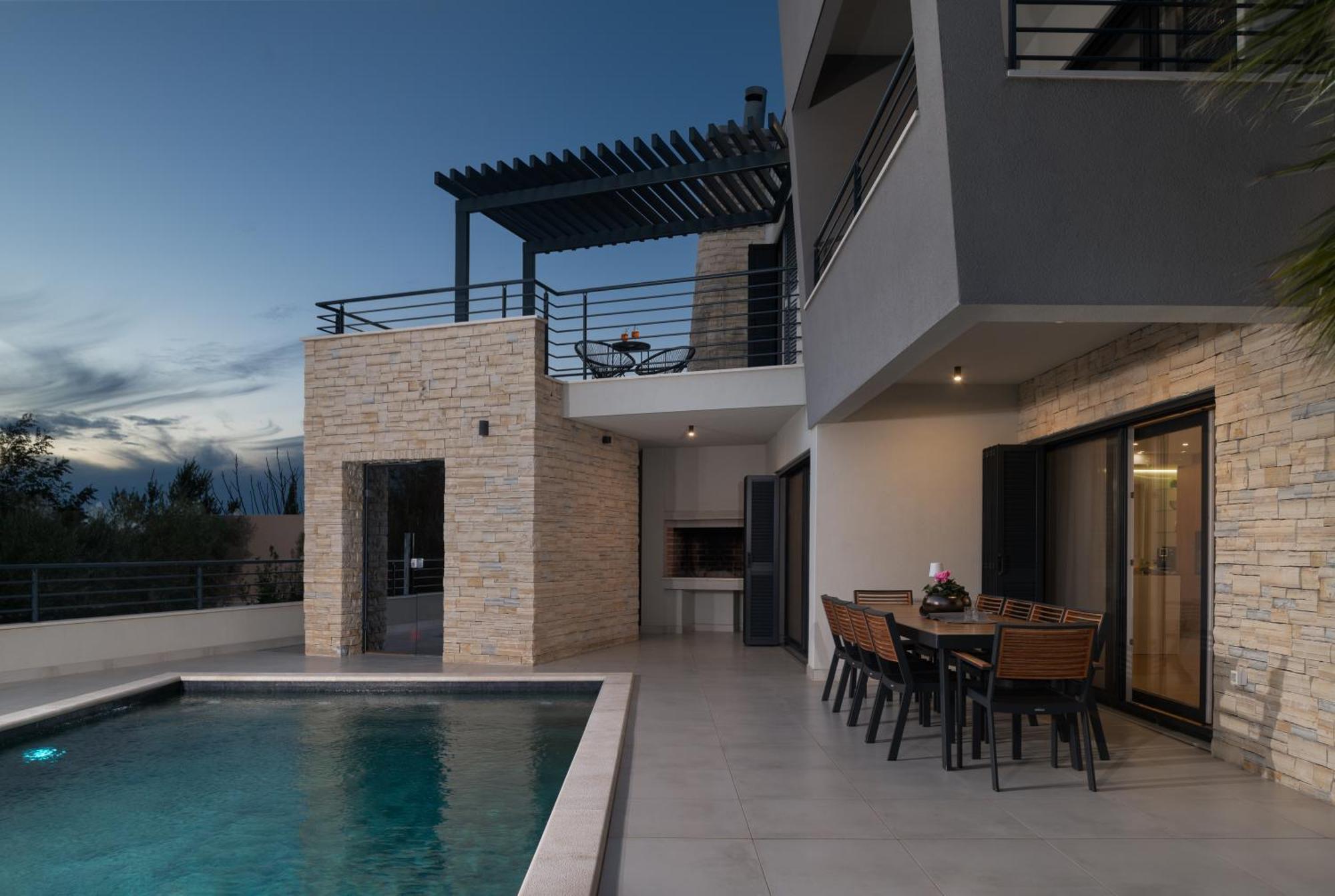 Villa Roca With Heated Pool And Sauna Privlaka  Bagian luar foto